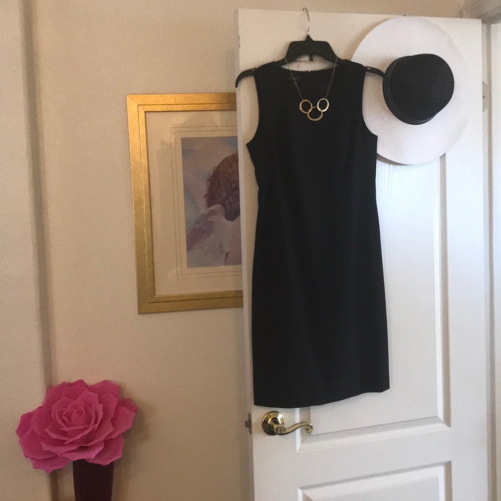 Classic Talbots Solid Black Sheath Dress